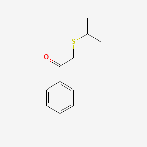 molecular formula C12H16OS B13641672 2-(Isopropylthio)-1-(p-tolyl)ethan-1-one 