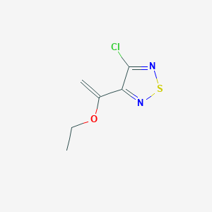 molecular formula C6H7ClN2OS B13641680 3-Chloro-4-(1-ethoxyvinyl)-1,2,5-thiadiazole CAS No. 537706-10-8