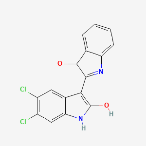 molecular formula C16H8Cl2N2O2 B13641716 (Z)-5',6'-Dichloro-[2,3'-biindolinylidene]-2',3-dione 