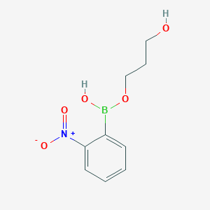 molecular formula C9H12BNO5 B13641734 3-Hydroxypropyl hydrogen (2-nitrophenyl)boronate 