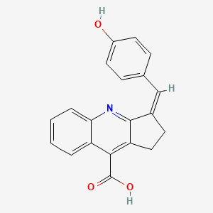 (3Z)-3-[(4-hydroxyphenyl)methylidene]-1,2-dihydrocyclopenta[b]quinoline-9-carboxylic acid