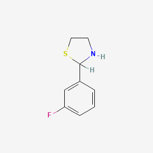 molecular formula C9H10FNS B1364174 2-(间-氟苯基)噻唑烷 CAS No. 67086-83-3