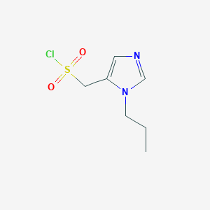 molecular formula C7H11ClN2O2S B13641740 (1-Propyl-1h-imidazol-5-yl)methanesulfonyl chloride 