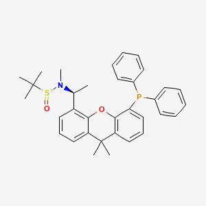 (R)-N-((S)-1-(5-(Diphenylphosphanyl)-9,9-dimethyl-9H-xanthen-4-yl)ethyl)-N,2-dimethylpropane-2-sulfinamide