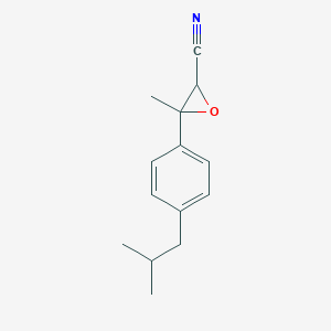 molecular formula C14H17NO B13641745 3-Methyl-3-[4-(2-methylpropyl)phenyl]oxirane-2-carbonitrile CAS No. 58901-83-0