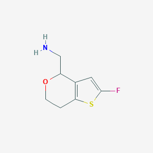 molecular formula C8H10FNOS B13641755 {2-fluoro-4H,6H,7H-thieno[3,2-c]pyran-4-yl}methanamine 