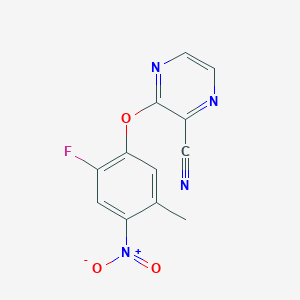 3-(2-Fluoro-5-methyl-4-nitrophenoxy)pyrazine-2-carbonitrile