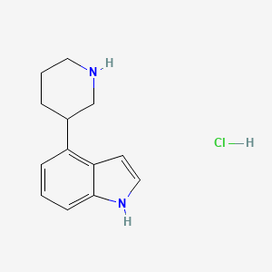 molecular formula C13H17ClN2 B1364179 4-(Piperidin-3-yl)-1H-indole hydrochloride CAS No. 83276-08-8