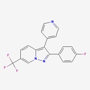 2-(4-Fluorophenyl)-3-(pyridin-4-yl)-6-(trifluoromethyl)pyrazolo[1,5-a]pyridine