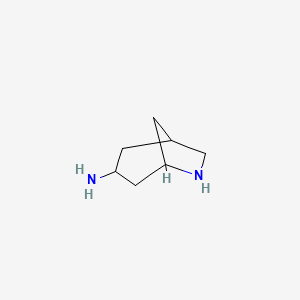 molecular formula C7H14N2 B13641851 6-Azabicyclo[3.2.1]octan-3-amine 