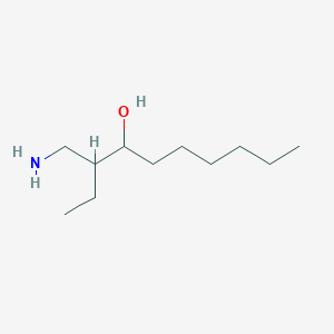 molecular formula C11H25NO B13641856 3-(Aminomethyl)decan-4-ol 