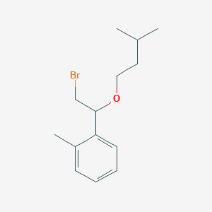 molecular formula C14H21BrO B13641868 1-(2-Bromo-1-(isopentyloxy)ethyl)-2-methylbenzene 