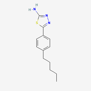molecular formula C13H17N3S B1364191 5-(4-Pentyl-phenyl)-[1,3,4]thiadiazol-2-ylamine CAS No. 114751-76-7
