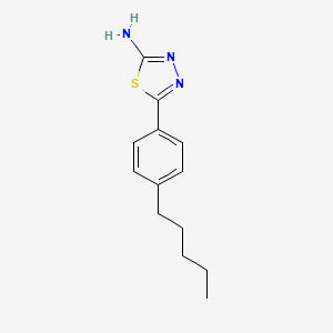 molecular formula C13H17N3S B1364191 5-(4-ペンチルフェニル)-[1,3,4]チアゾール-2-イルアミン CAS No. 114751-76-7