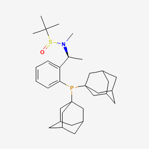 (R)-N-((S)-1-(2-(Di(adamantan-1-yl)phosphanyl)phenyl)ethyl)-N,2-dimethylpropane-2-sulfinamide