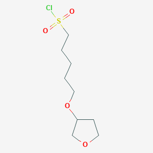 5-((Tetrahydrofuran-3-yl)oxy)pentane-1-sulfonyl chloride