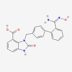 3-[[4-[2-[(E)-N'-hydroxycarbamimidoyl]phenyl]phenyl]methyl]-2-oxo-1H-benzimidazole-4-carboxylic acid