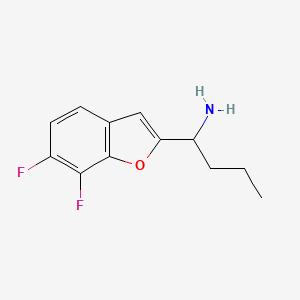 molecular formula C12H13F2NO B13641970 1-(6,7-Difluorobenzofuran-2-yl)butan-1-amine 