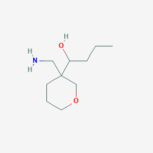 molecular formula C10H21NO2 B13641976 1-(3-(Aminomethyl)tetrahydro-2h-pyran-3-yl)butan-1-ol 