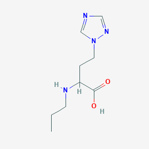 molecular formula C9H16N4O2 B13641983 2-(Propylamino)-4-(1h-1,2,4-triazol-1-yl)butanoic acid 