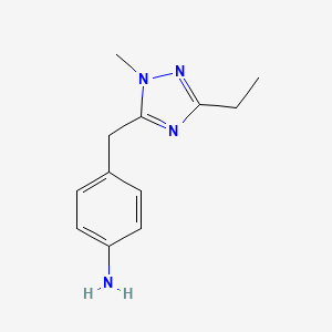 4-((3-Ethyl-1-methyl-1h-1,2,4-triazol-5-yl)methyl)aniline