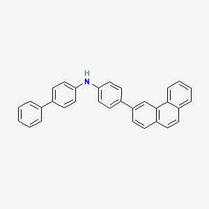 molecular formula C32H23N B13642012 N-(4-(Phenanthren-3-yl)phenyl)-[1,1'-biphenyl]-4-amine 