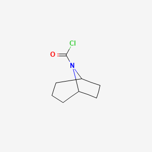 molecular formula C8H12ClNO B13642020 8-Azabicyclo[3.2.1]octane-8-carbonylchloride 