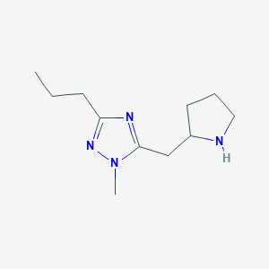 molecular formula C11H20N4 B13642024 1-Methyl-3-propyl-5-(pyrrolidin-2-ylmethyl)-1h-1,2,4-triazole 