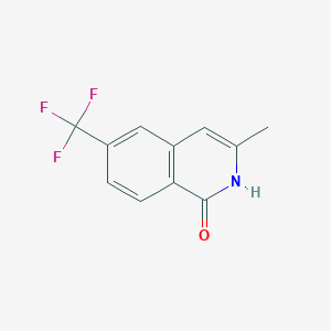 molecular formula C11H8F3NO B13642030 3-Methyl-6-(trifluoromethyl)-1(2H)-isoquinolinone 