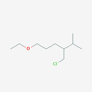 molecular formula C10H21ClO B13642044 4-(Chloromethyl)-1-ethoxy-5-methylhexane 