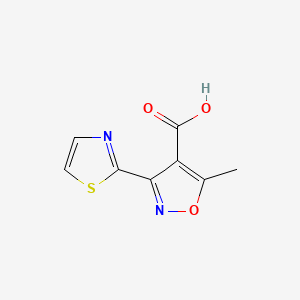 molecular formula C8H6N2O3S B13642057 5-Methyl-3-(2-thiazolyl)isoxazole-4-carboxylic Acid 