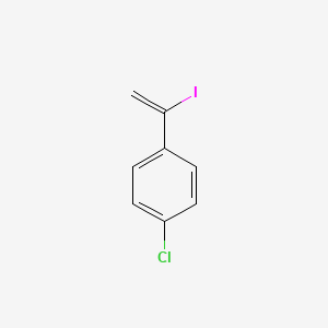 molecular formula C8H6ClI B13642069 1-Chloro-4-(1-iodoethenyl)benzene 