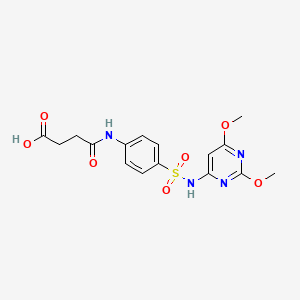 molecular formula C16H18N4O7S B1364207 N-[4-(2,6-Dimethoxy-pyrimidin-4-ylsulfamoyl)-phenyl]-succinamic acid 