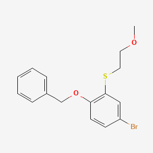 1-(Benzyloxy)-4-bromo-2-[(2-methoxyethyl)sulfanyl]benzene