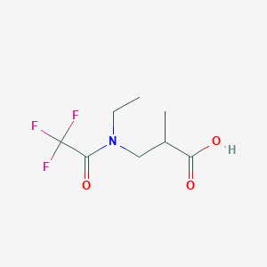 molecular formula C8H12F3NO3 B13642099 3-(N-ethyl-2,2,2-trifluoroacetamido)-2-methylpropanoic acid 