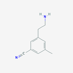 molecular formula C10H12N2 B13642107 3-(2-Aminoethyl)-5-methylbenzonitrile 