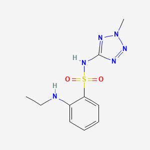 molecular formula C10H14N6O2S B13642114 2-(ethylamino)-N-(2-methyl-2H-1,2,3,4-tetrazol-5-yl)benzene-1-sulfonamide 