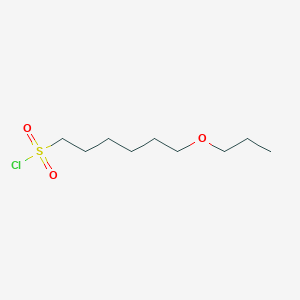 molecular formula C9H19ClO3S B13642147 6-Propoxyhexane-1-sulfonyl chloride 