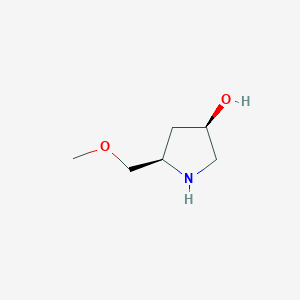 molecular formula C6H13NO2 B13642161 (3R,5R)-5-(methoxymethyl)pyrrolidin-3-ol 