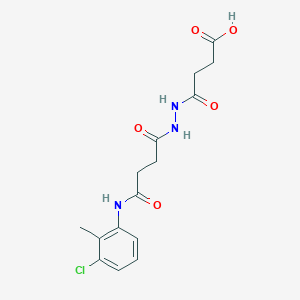 molecular formula C15H18ClN3O5 B1364217 4-(2-{4-[(3-Chloro-2-methylphenyl)amino]-4-oxobutanoyl}hydrazino)-4-oxobutanoic acid 