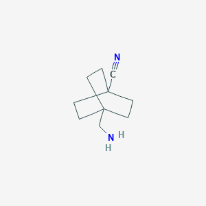 molecular formula C10H16N2 B13642215 4-(Aminomethyl)bicyclo[2.2.2]octane-1-carbonitrile 