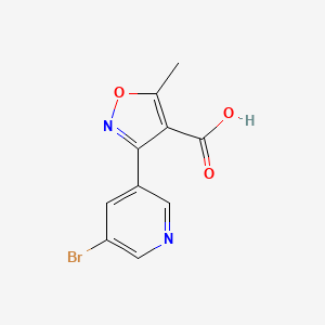 molecular formula C10H7BrN2O3 B13642233 3-(5-Bromo-3-pyridyl)-5-methylisoxazole-4-carboxylic Acid 