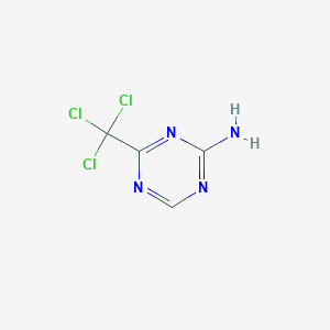 molecular formula C4H3Cl3N4 B13642255 4-(Trichloromethyl)-1,3,5-triazin-2-amine CAS No. 30360-33-9