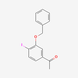 molecular formula C15H13IO2 B13642263 1-(3-(Benzyloxy)-4-iodophenyl)ethanone 