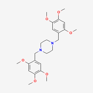 molecular formula C24H34N2O6 B1364228 1,4-Bis(2,4,5-trimethoxybenzyl)piperazine 