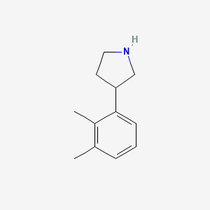 molecular formula C12H17N B13642281 3-(2,3-Dimethylphenyl)pyrrolidine 