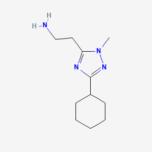 2-(3-Cyclohexyl-1-methyl-1h-1,2,4-triazol-5-yl)ethan-1-amine