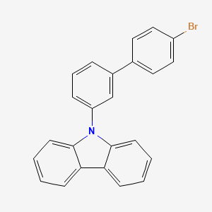 molecular formula C24H16BrN B13642310 9-(4'-Bromo-[1,1'-biphenyl]-3-yl)-9H-carbazole 