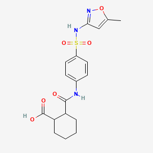 molecular formula C18H21N3O6S B1364232 2-[[4-[(5-Methyl-1,2-oxazol-3-yl)sulfamoyl]phenyl]carbamoyl]cyclohexane-1-carboxylic acid 