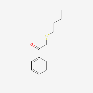 molecular formula C13H18OS B13642341 2-(Butylthio)-1-(p-tolyl)ethan-1-one 